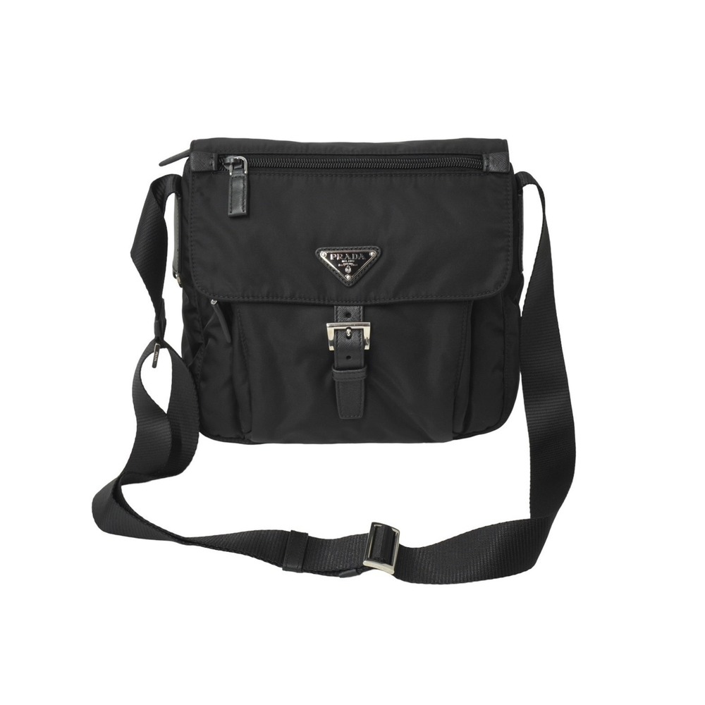 Prada Cross Shoulder Bag Nylon Black